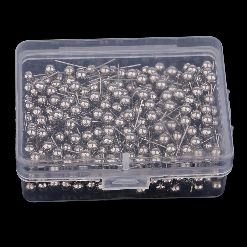 Metal Bead Head Push Pins — 400 Piece Set for Notice Boards & Crafts