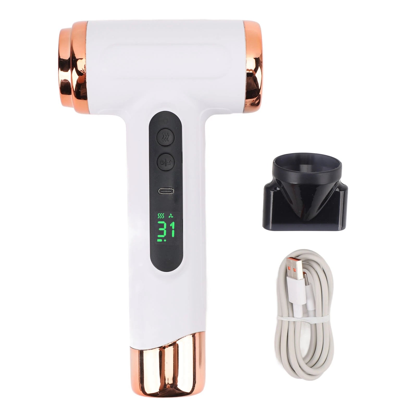 Aramox Portable Cordless Hair Dryer — USB Rechargeable with Hot and Cold Air