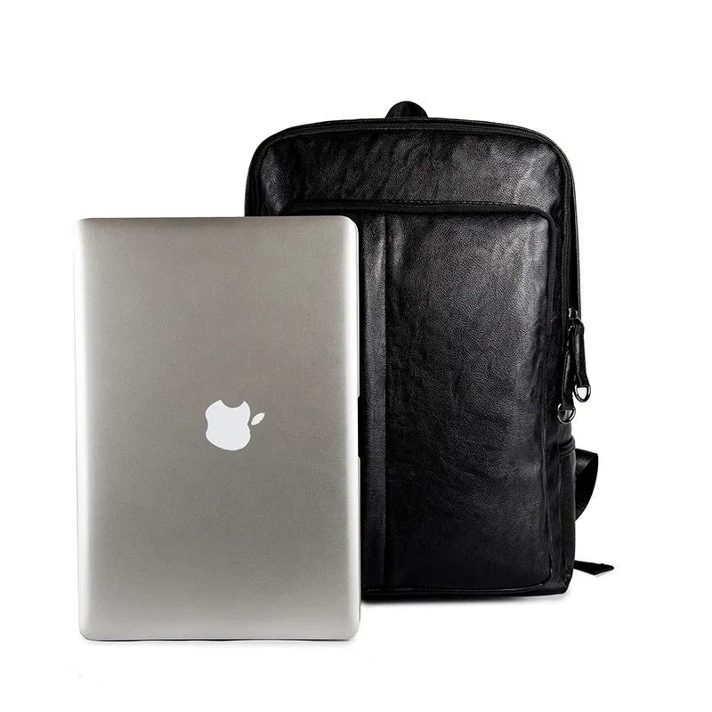 yagelais Men's Leather Backpack — Large Capacity Laptop Bag for Travel