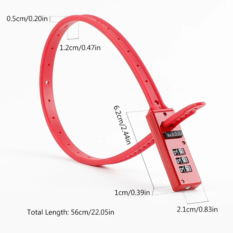 Adjustable Zip Tie Cable Lock — Multi-Purpose Combination Security Lock