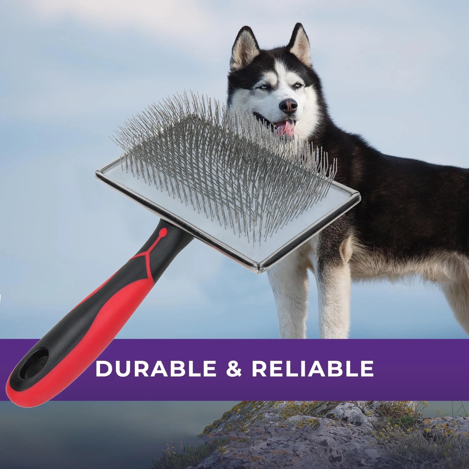 Pet Grooming Needle Comb — Deep Undercoat Cleaning Brush for Dogs and Cats