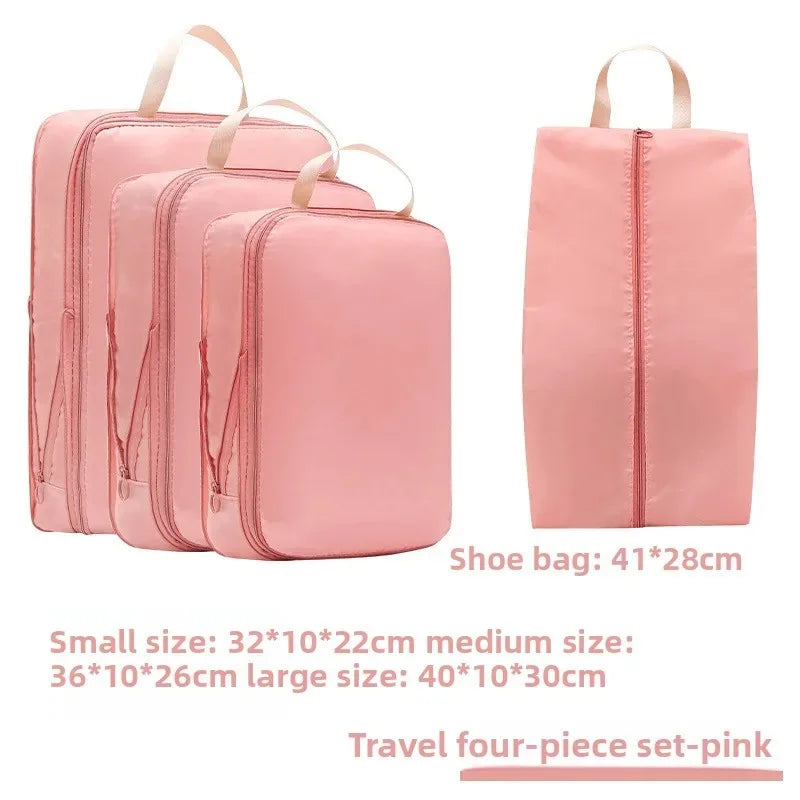 Travel Luggage Organizer Set — Multi-Purpose Storage Bags with Toiletry Pouch