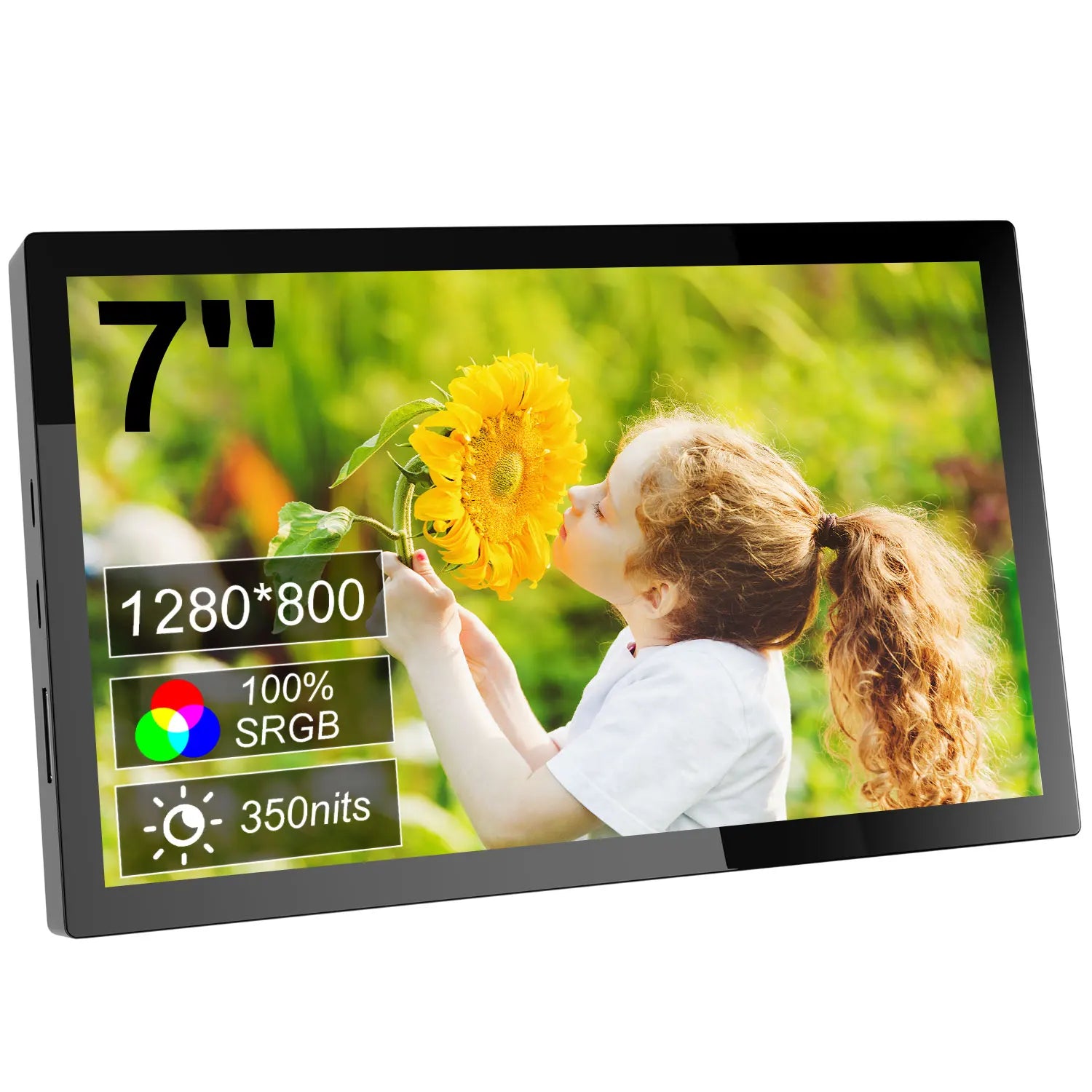 7-Inch Portable Touchscreen Monitor — High-Definition LCD Display for Gaming and Computing