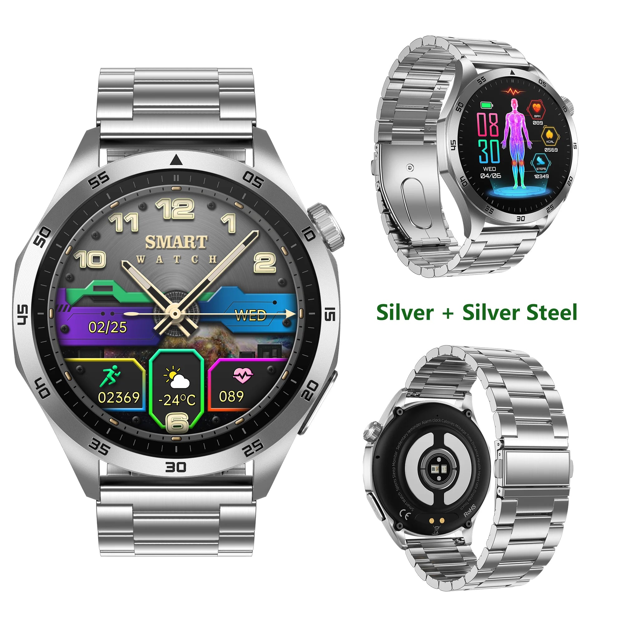 Marsyu Health Smart Watch — ECG & Blood Oxygen Monitoring, Bluetooth Call