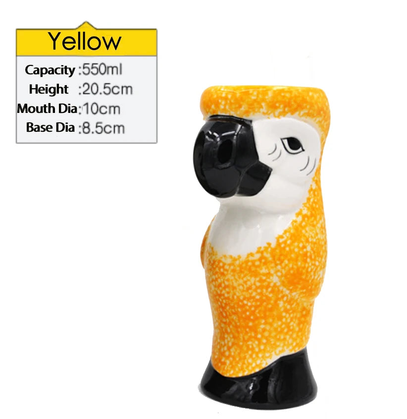 cocktailgeek Ceramic Tiki Mugs — Tropical Sculptural Drinkware for Home Bars
