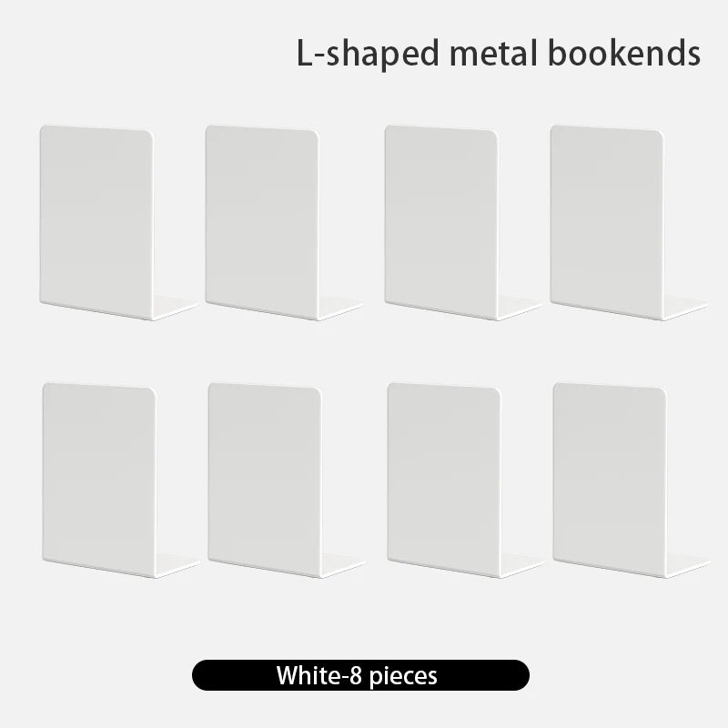 Metal Bookends — Heavy Duty Shelf Organizers for Home Office