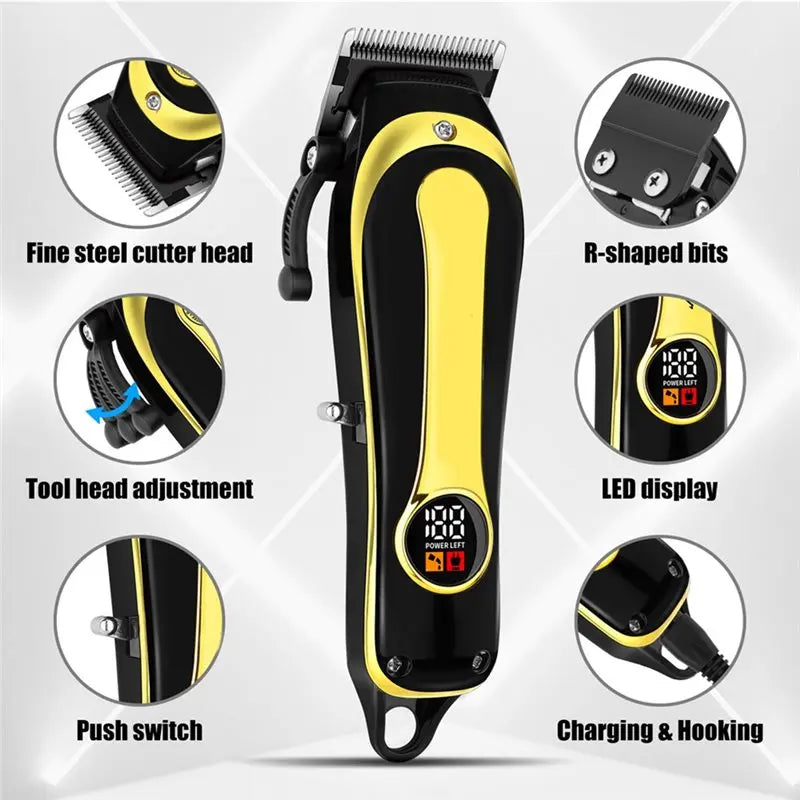 FGHGF Professional Hair Clipper — Cordless Rechargeable Trimmer for Men