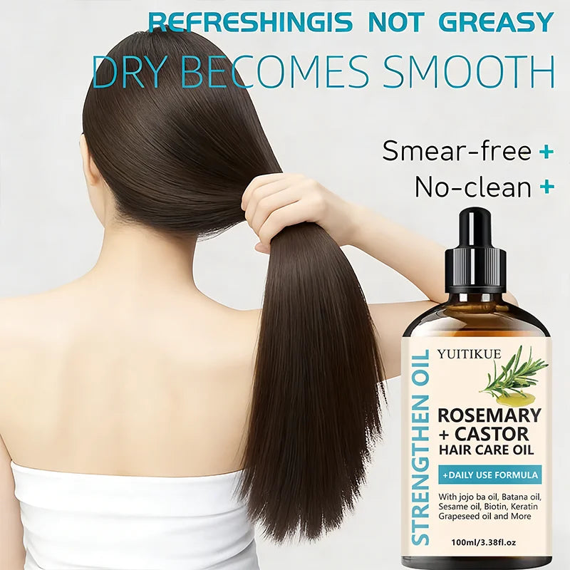 YUITIKUE Rosemary & Castor Hair Oil — Strengthening Daily Hair Care
