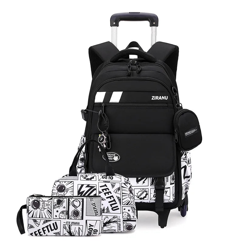 Children's Wheeled School Backpack — Rolling Trolley Bag for Students