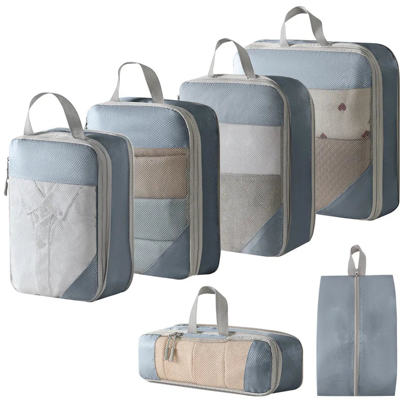 Compression Packing Cubes — Expandable Suitcase Organizers for Travel