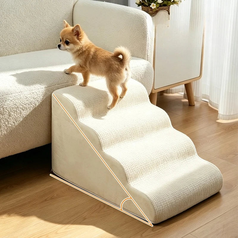 Pet Stairs Foam Ramp — Non-Slip Step Ladder for Dogs and Cats
