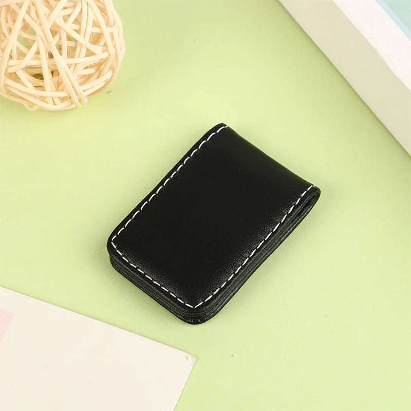 Slim Leather Money Clip Wallet — Magnetic Card Holder & Cash Clamp