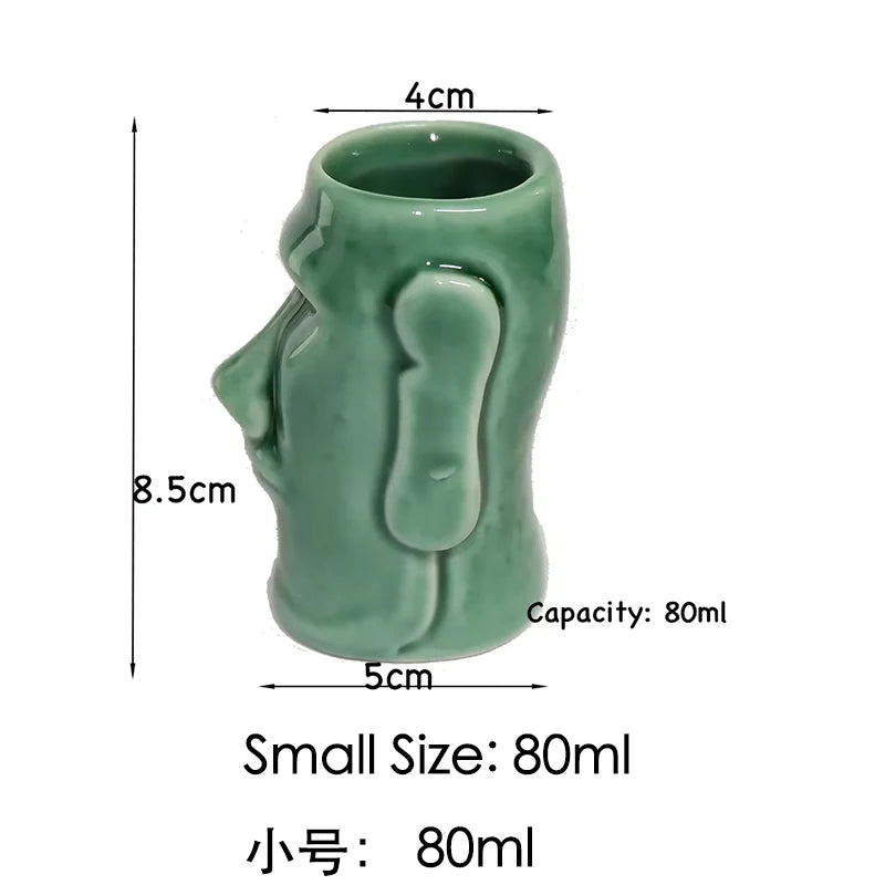 cocktailgeek Ceramic Tiki Mugs — Tropical Sculptural Drinkware for Home Bars