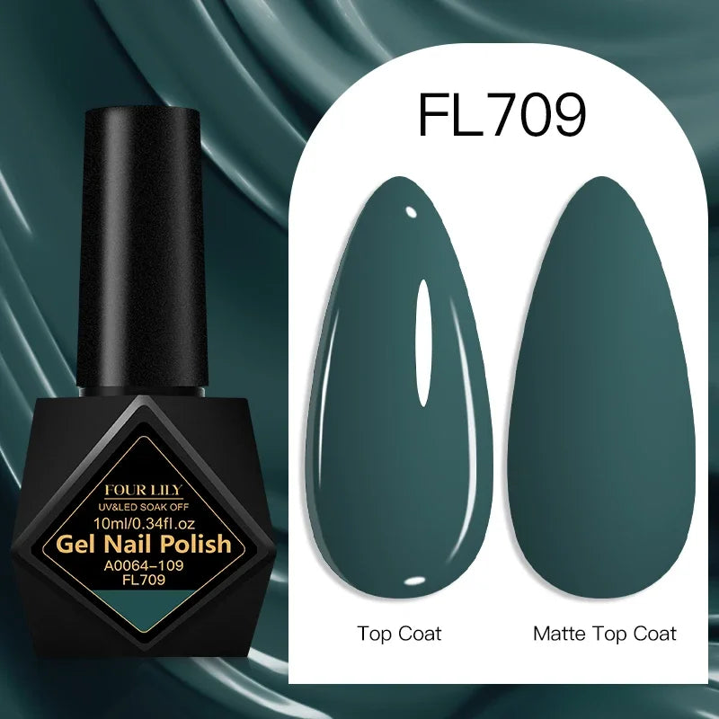 Four Lily Gel Nail Polish — Long Lasting Semi-Permanent Manicure Set