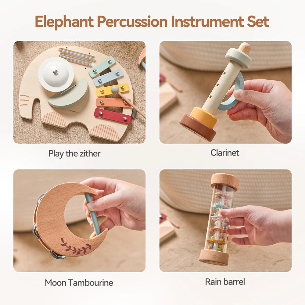 Wooden Montessori Xylophone Toy — Educational Musical Percussion Instrument