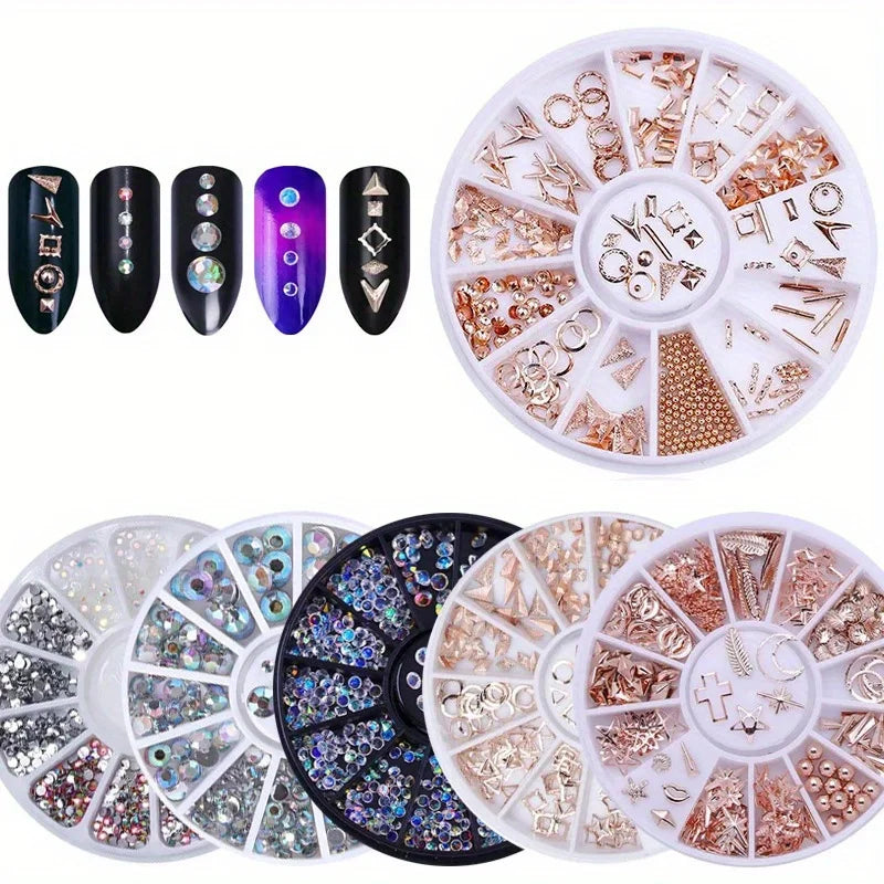 TaoTips Nail Art Rhinestones — Acrylic Crystal Gems for Manicure Decoration
