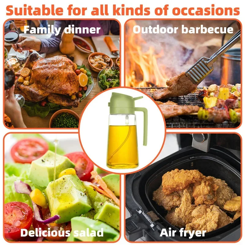woobrice 2-in-1 Oil Sprayer — Dual Spray and Pour Kitchen Dispenser