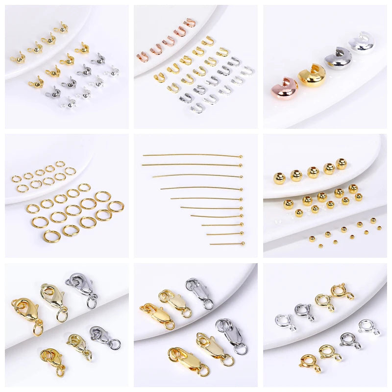 NAVELWORT Gold Plated Spacer Beads — High-Quality Jewelry Making Separators