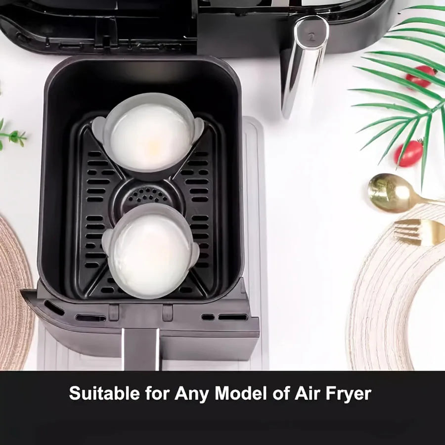CHOOFUN Silicone Egg Poacher Cups — Non-Stick Air Fryer Cooker Molds