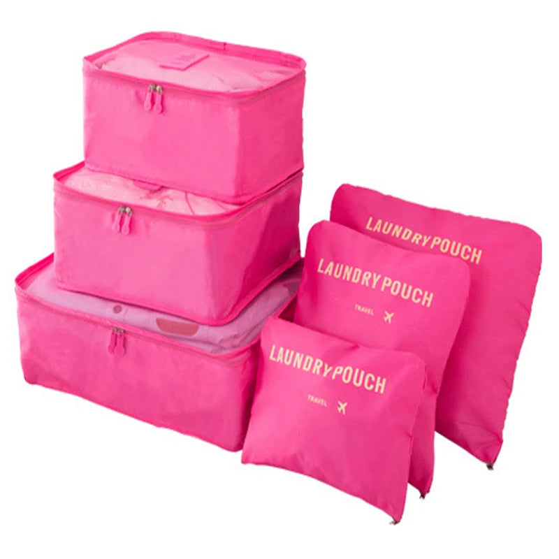 Travel Storage Bag Set — Waterproof Organizer for Cosmetics and Luggage