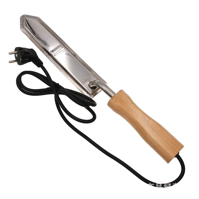 Electric Honey Knife — Heated Beekeeping Scraper with Wooden Handle