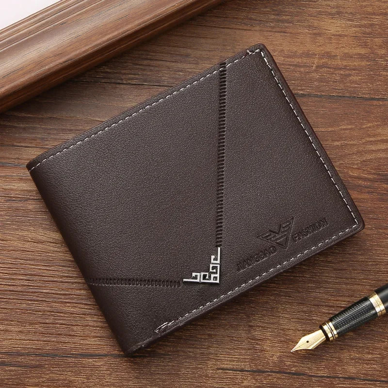 Slim Leather Bifold Wallet — Minimalist Front Pocket Card Holder