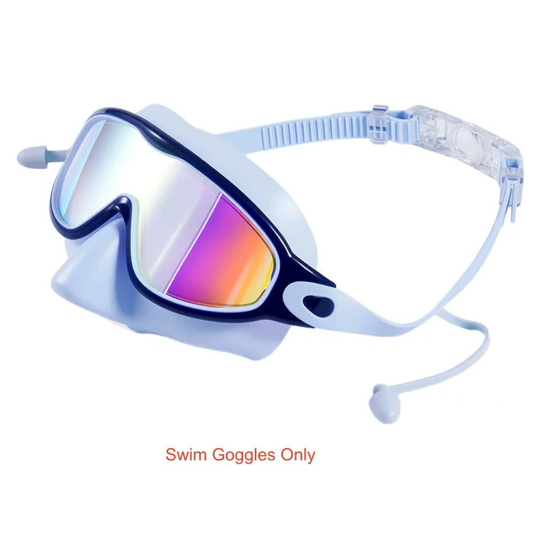 Wide View Swimming Mask — Anti-Fog Goggles with Nose Cover