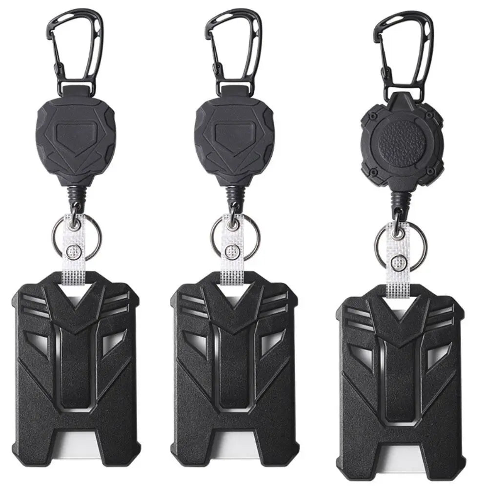 Retractable Badge Holder — Heavy Duty ID Card Reel with Carabiner