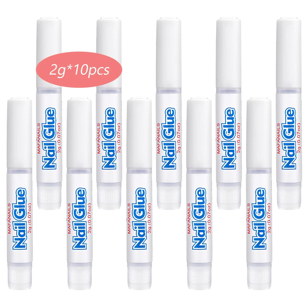 MAFANAILS Fast Dry Nail Glue — Transparent Adhesive for Press On Nails