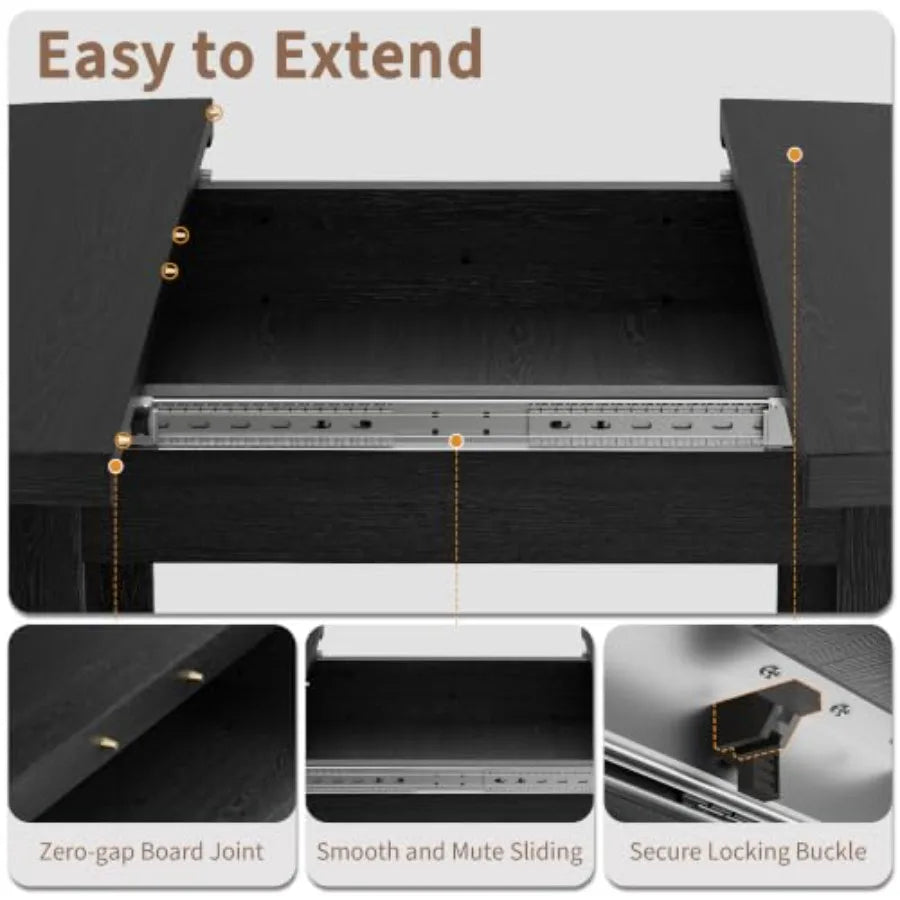 Extendable Round Dining Table — Modern Space-Saving Design for 4-6 People