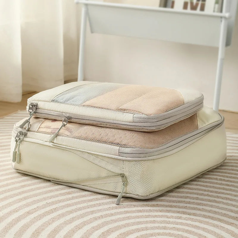 Compression Packing Cubes — Expandable Suitcase Organizers for Travel