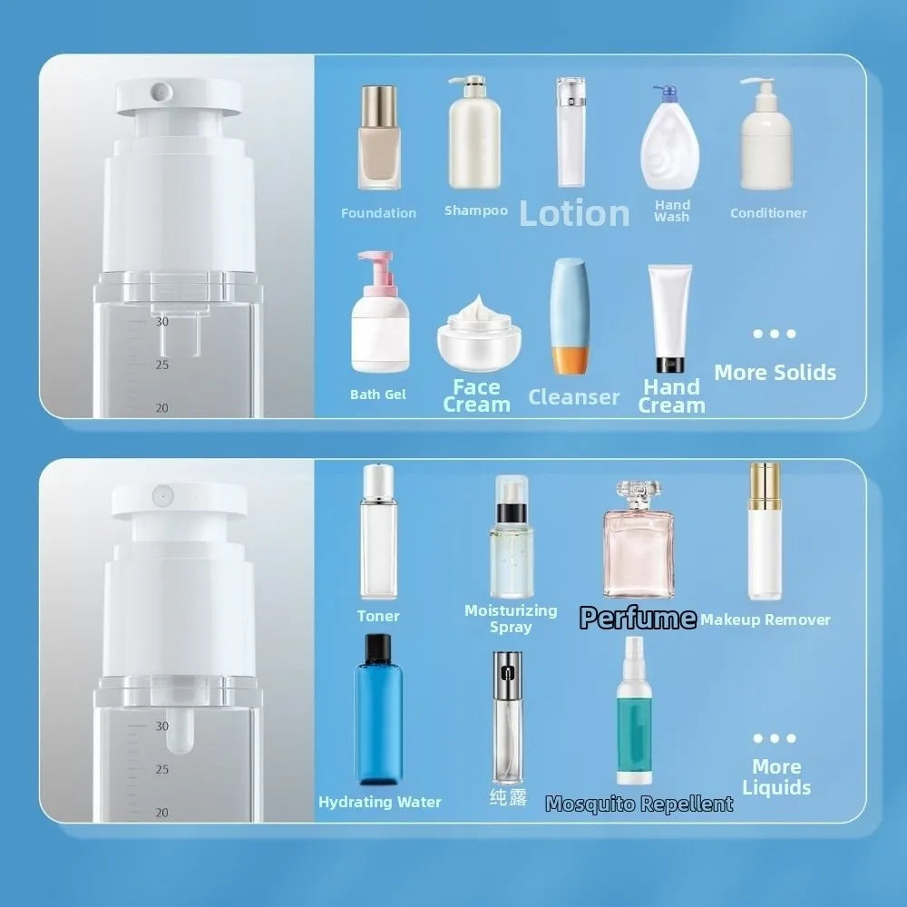 Transparent Travel Refillable Bottle Set — Leak Proof Portable Containers
