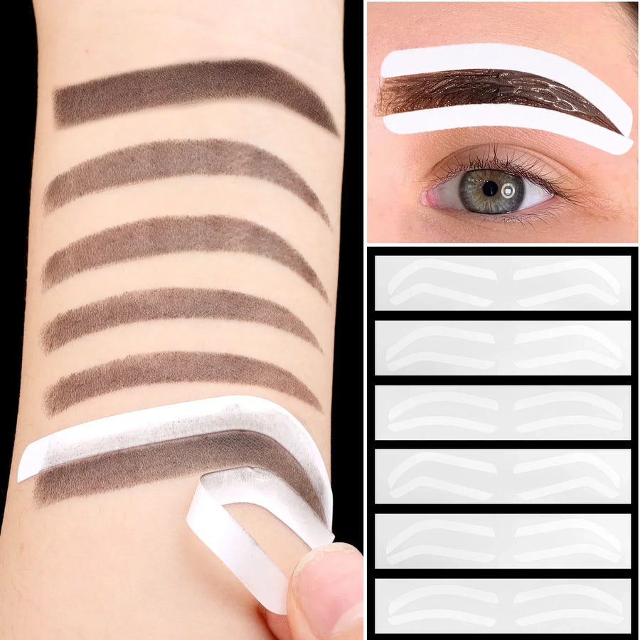 Disposable Eyebrow Stencil Stickers — Easy Brow Shaping Makeup Tools