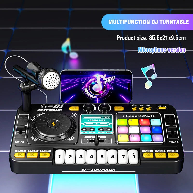 CONUSEA Kid DJ Mixer — Musical Instrument with Bluetooth & Microphone