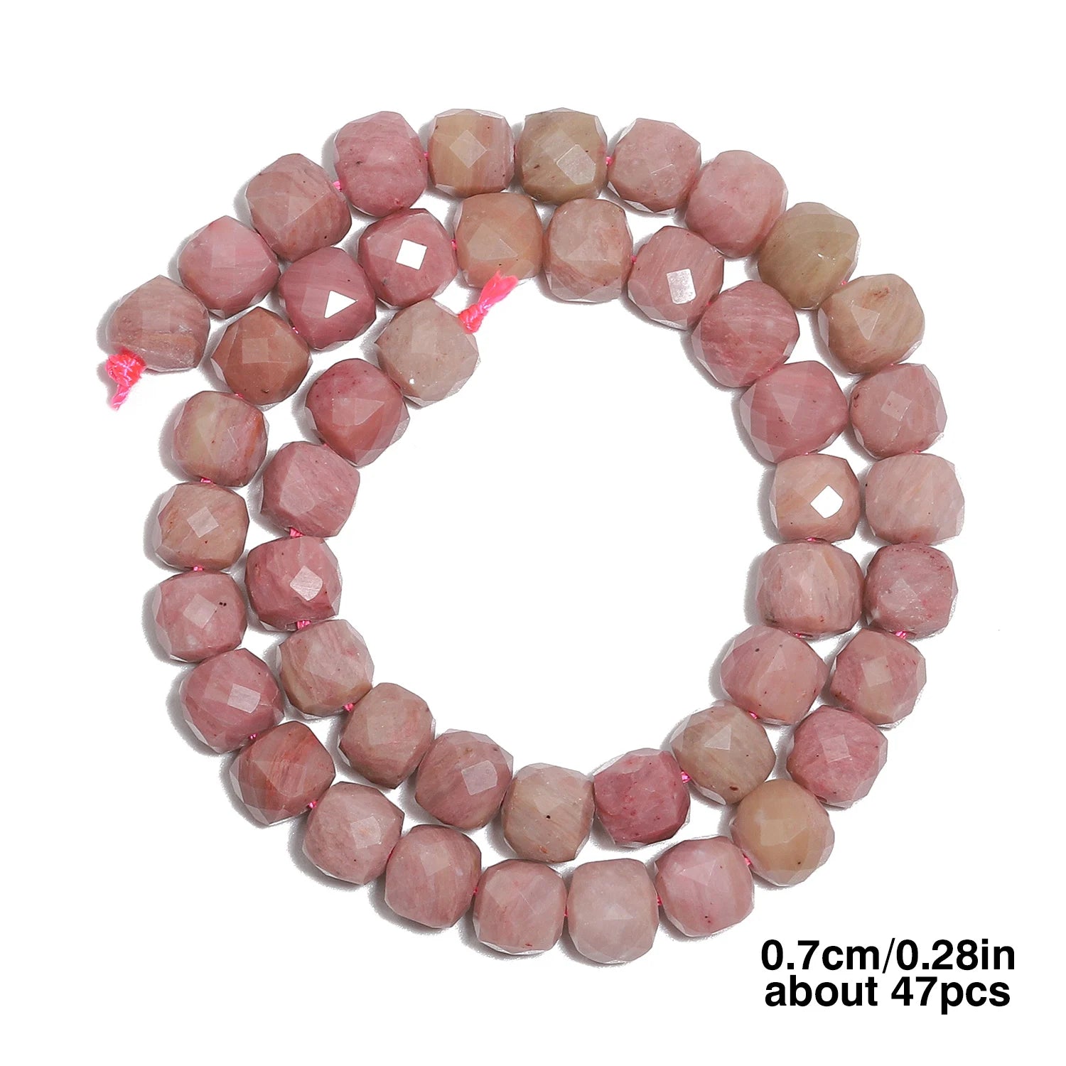 Natural Rhodonite Stone Beads — Multi-Shape Charms for DIY Jewelry Making