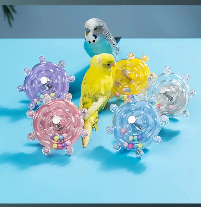 Interactive Rotating Bird Toy — Treat Dispenser for Mental Stimulation
