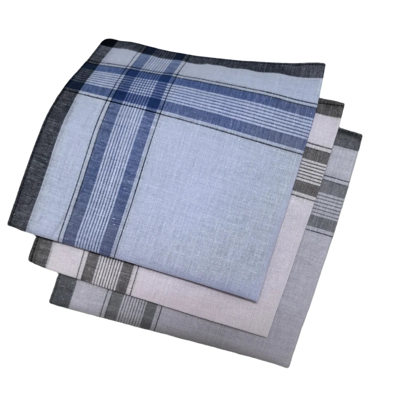 Vintage Satin Cotton Handkerchiefs — Soft Striped Design for Daily Use