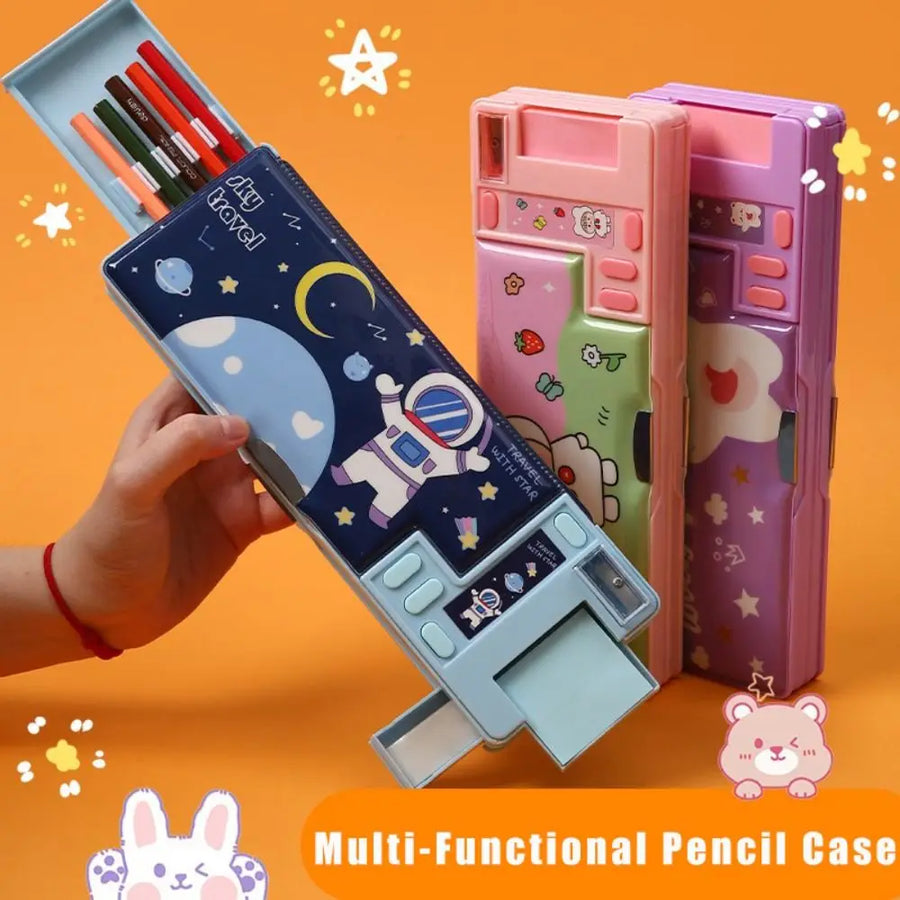 Pencil Case — Calculator, Sharpener, Fun Design
