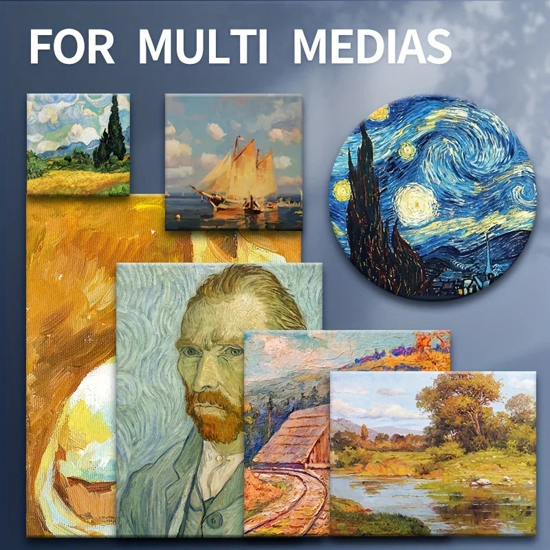 Marie's Stretched Canvas Blank Pack — Small 20x20 cm Canvas for Painting