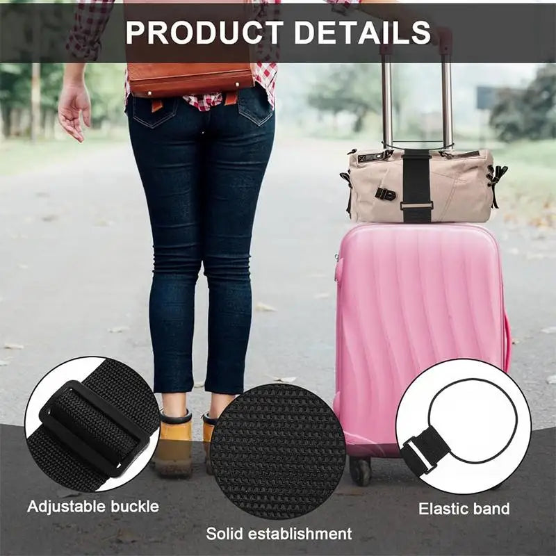 ouhoe Adjustable Elastic Luggage Strap — Secure Bungee Belt for Suitcases