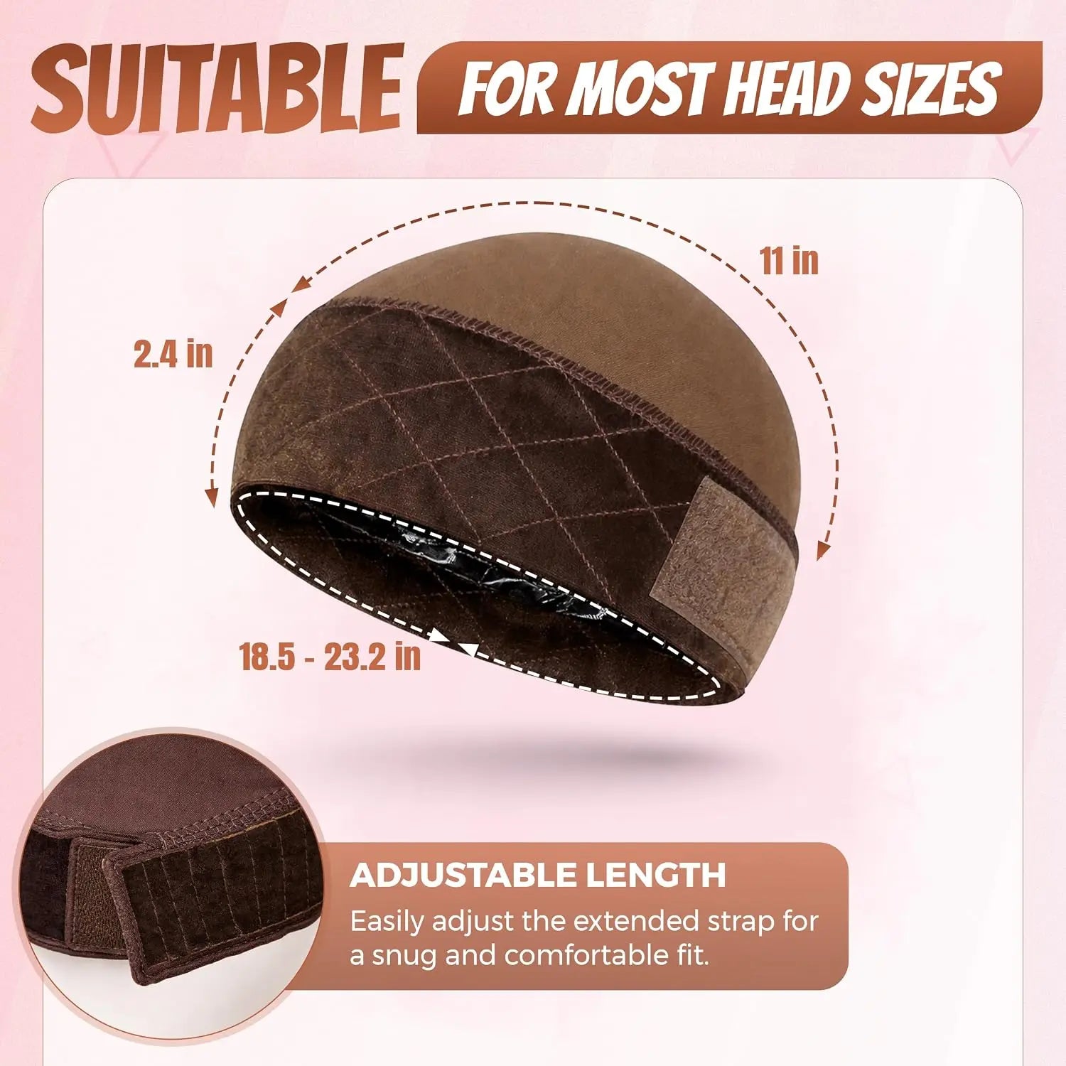 HMHIFI Non-Slip Wig Grip Cap — Adjustable Breathable Under Cap