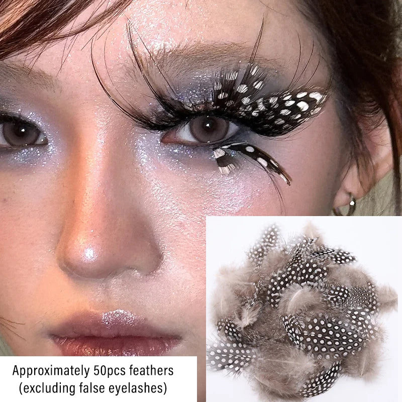 Artistic Butterfly Feather Eyelash Decor — Creative DIY Makeup Accents