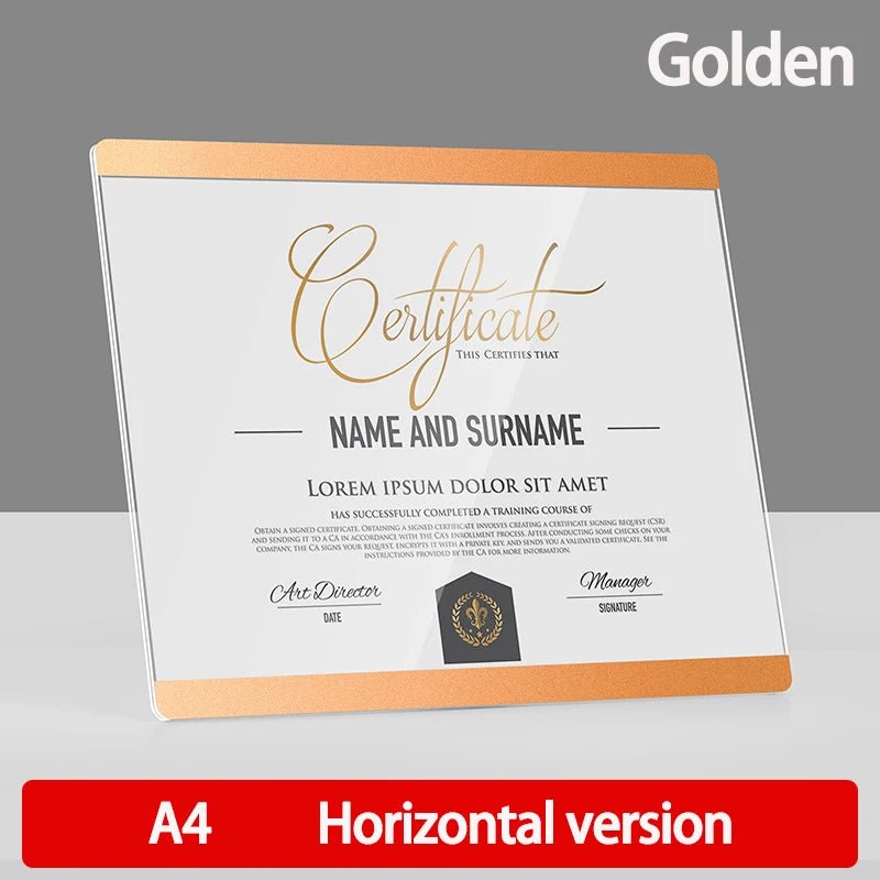 ZHOUZHI Acrylic Sign Holder — Professional Menu and Certificate Display Stand