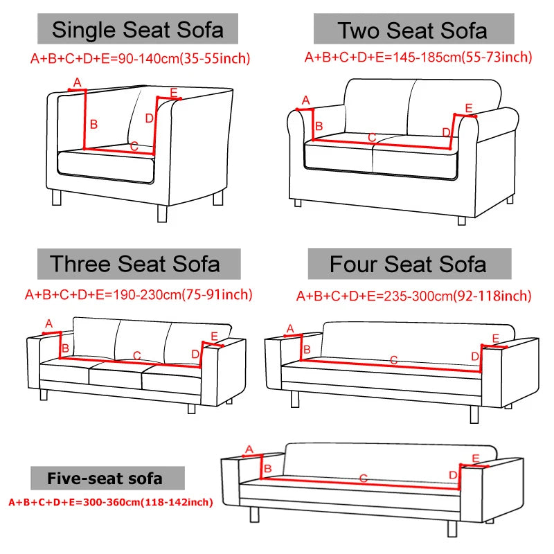Jacquard Elastic Sofa Cover — Stretch Polar Fleece Slipcover Protector