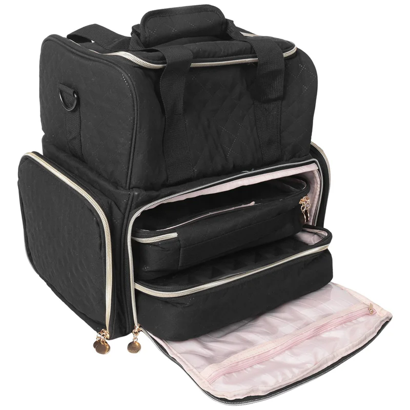 Nail Polish Storage Organizer — Multi-Compartment Tool & Bottle Case