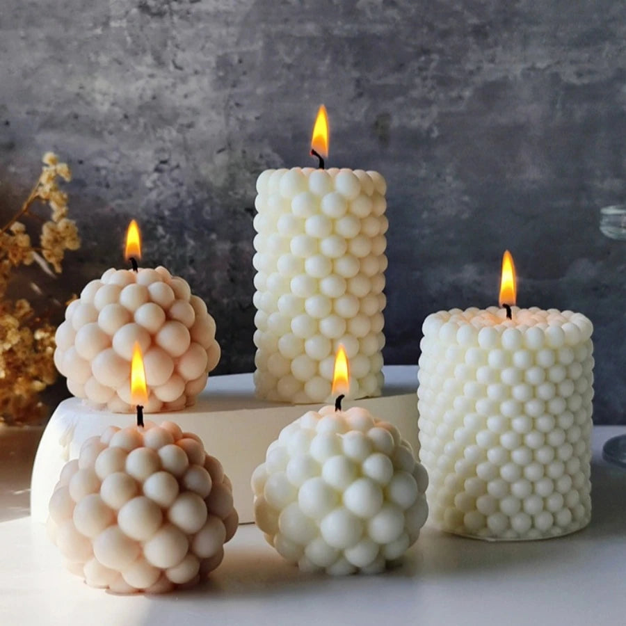 Nordic Bubble Cube Scented Candle — Soy Wax Aromatherapy Decor