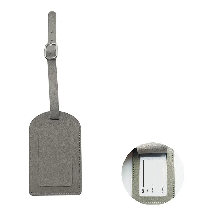 CEXIKA PU Leather Luggage Tag — Durable Suitcase Identifier & ID Holder