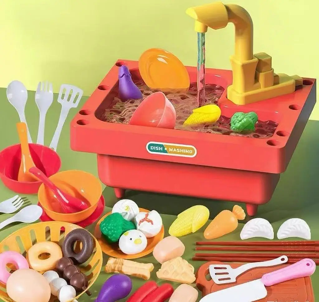 OUZEY Children's Kitchen Play Set — Educational Water Sink Toy