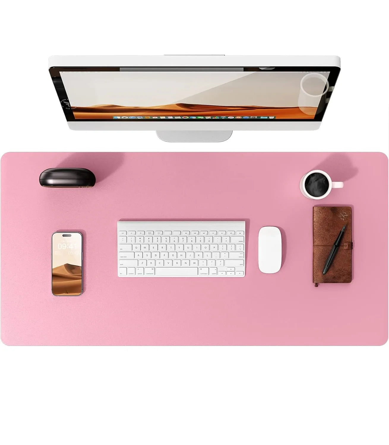 YSAGi Leather Desk Mat — Large Waterproof Office Desk Pad