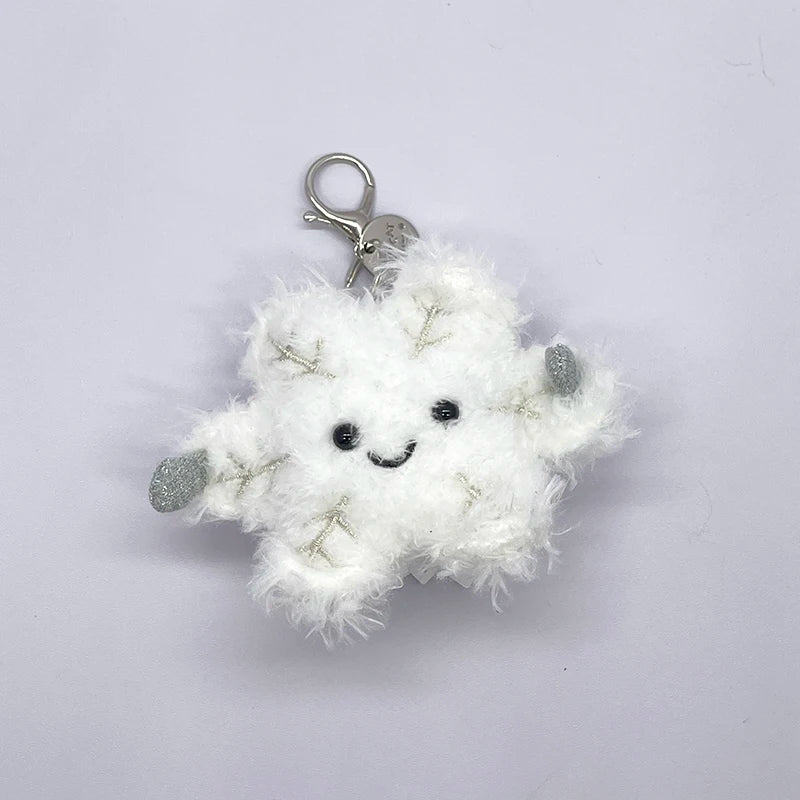 WANGYIXIN Plush Keychain Charm — Cute Marshmallow & Animal Backpack Accessory